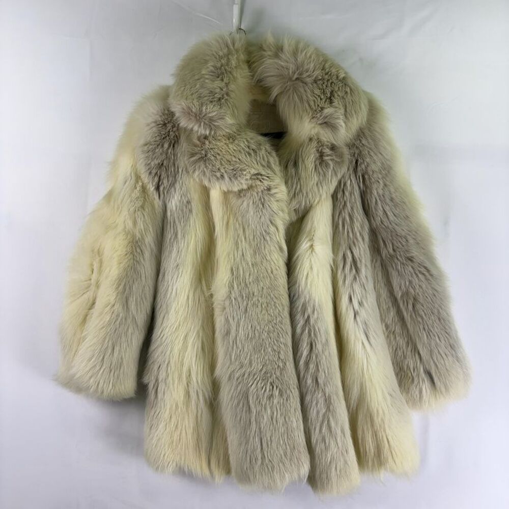 Deborah Women's Arctic White Fox Fur Jacket - Mob Wife Coat